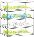 SpaceAid Bottle Storage Organizer Baby - Acrylic Bottles Station Organizer Container, Stackable Clear Drawers for Countertop, Vanity, Bathroom, Cabinet, Pantry Organization, 4 Pack, 4L, 13.7"H by SpaceAid