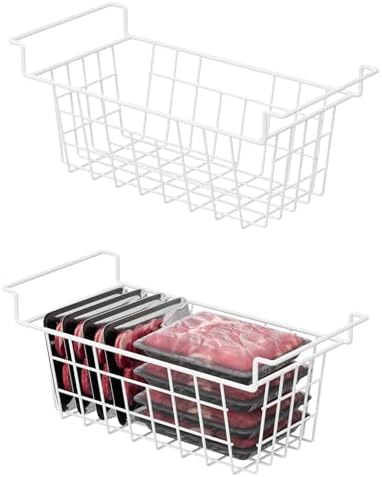 SANNO Chest Freezer Baskets, Deep Freezer Organizer Bins Sturdy Metal Wire Freezer Organizer for Home Kitchen, 17.5in by SANNO