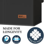 Simple Houseware Double Laundry Hamper with Lid & Removable Bags, Black - Image 5