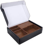 Zcaukya Men's Valet Tray, 5 Compartments, Brown - Image 7