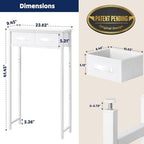 MOHOPE 2-Tier Over The Toilet Storage with 2 Fabric Drawers, Freestanding Above The Toilet Storage Cabinet, Space Saver Metal Over Toilet Bathroom Organizer Shelf for Small Space, White - Image 3