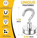 DIYMAG Magnetic Hooks 120pcs 30lbs Cruise Essentials 2026 Magnet Hook - Image 2