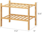 viewcare Small Shoe Rack, 2-Tier Shoe Rack for Entryway, Bamboo Wood Shoe Shelf for Closet & Hallway, Long 17.2IN | Beautiful | Functional | Sturdy | Durable - Image 3