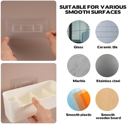 Rainmae 2 Pack Kitchen Cabinet Door Organizer, Lid Organizer Inside Cabinet Wall Mounted Plastic Storage Box Under Sink Door Organizer Lunchbox Lid Container for Kitchen Bathroom Organization - Image 7