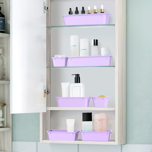 25 PCS Plastic Drawer Organizer Set, Makeup Organizers and Storage Bins - Image 6