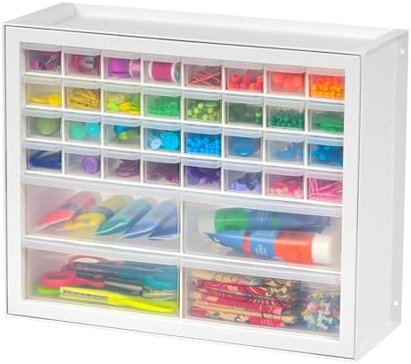 IRIS USA 36-Drawer Storage Cabinet, Bead Craft Supplies, Made in USA, White by IRISUSA