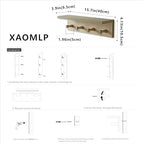 Entrance Coat Rack ，Coat Hooks, Wall-Mounted Wooden Hook Rack, Wall-Mounted Shelves(Birch Color Finish—A-1) - Image 3