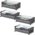 FOUCSSOMEI 4-Packs Under Bed Storage with Wheels, Under The Bed Storage Drawers On Wheels, Rolling Underbed Drawers, Lockable, Heavy Duty by FOUCSSOMEI
