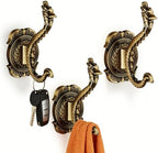 Antique Gold Coat Hooks,Dragon Design Heavy-Duty Wall Mounted Purse Hook, Unique Vintage Wall Hooks for Coats, Hats, Keys, Towels Bags, Decorative Bathroom Entryway Organizer,Set of Three by Unknown