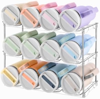 Stackable Water Bottle Organizer for Cabinet for Stanley 40 oz Tumbler by Unknown