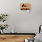 Nekon Key Holder for Wall with Shelf, Pine Wooden Key Hanger, Wood - Image 5