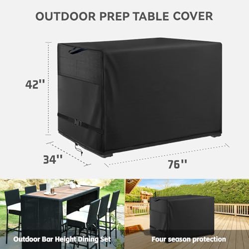 Outdoor Bar Height Dining Set Cover Suitable for 76 x 34 x 42" - Image 2