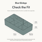 BLUE GINKGO Stackable Organizer Caddy, Long, Green, Made in Korea - Image 3