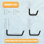 Heavy Duty Utility Hooks for Garage Storage Utility Hooks Wall Mount,Garage Hooks Heavy Duty,Garage Wall Hooks,Hose Holder,Bike Hooks,Ladder Hooks,Leaf Blower Hanger (2S & 2M & 2L) - Image 2
