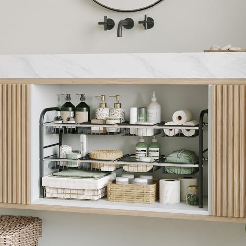 Under Sink Organizers and Storage,Expandable under cabinet organizer Shelf - Image 6