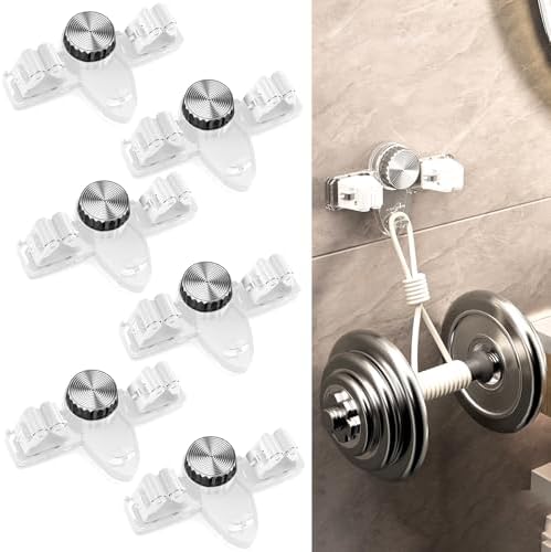 6PCS Broom Holder Mop Hanger Wall Mount, No Drill Suction Cup Mop and Broom Organizer with Hooks, Space Saving Adjustable Rack Removable Mop Clip for Bathroom, Kitchen, Garage, Laundry Room - Image 7
