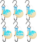 Blue Ice Cream Drip Baseball Softball Dugout Organizer Bag Fence Hook Helmet Glove Hanger with Name Tag Sports Team Gifts Gear for Boys Girls Coach Mom Must Have Travel Accessory-6pcs by Eyourlife