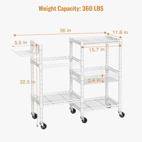 FUTASSI Home Gym Storage, 3 Tiers Workout Equipment Organizer with Wheels for Yoga Mats, Foam Roller, Dumbbells, Kettlebells, and Resistance Bands - Image 5