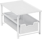 Simple Houseware Stackable Under Sink Sliding Basket Drawer, White by SimpleHouseware