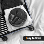 TECHMILLY Pop Up Foldable Laundry Basket, Mesh Laundry Hamper with Reinforced Handles for Dirty Clothes Storage in Dorm, Laundry Room, Bathroom, Black(Fabric) - Image 4
