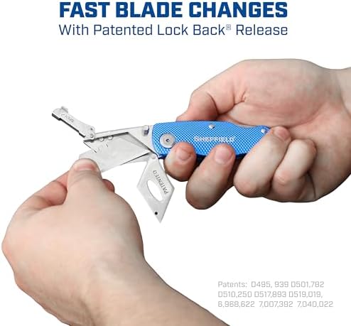 Sheffield 12514 Lock Back Utility Knife 3 Pack with Aluminum Handle - Image 2