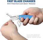 Sheffield 12514 Lock Back Utility Knife 3 Pack with Aluminum Handle - Image 2