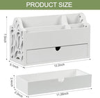Desk Organizer with Drawer Wood File Office Mail Organizer Countertop - Image 7