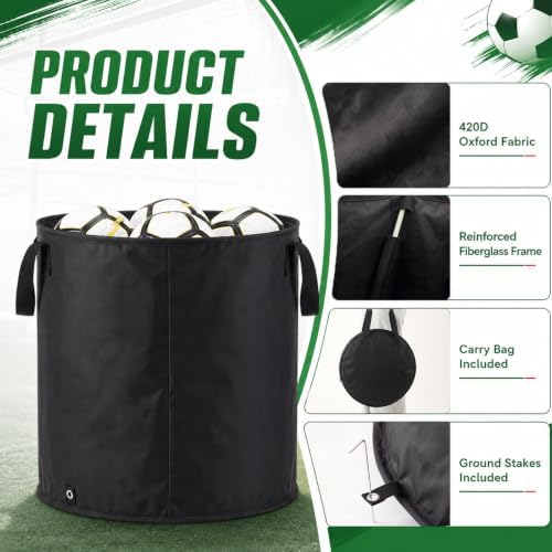 Large Ball Storage Bin Hold 40 Balls Sports Equipment Organizer - Image 5