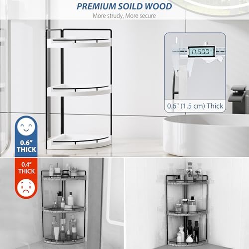 Corner Bathroom Counter Organizer, 3 Tier Bathroom Sink Shelf - Image 4