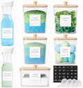 5+2 Pack Laundry Pods Containers & Dryer Sheet Holder & Laundry Detergent Dispenser, Laundry Room Organization and Storage Jars with Lids, Labels and Scoops for Scent Booster, Powder, Pods by Unknown