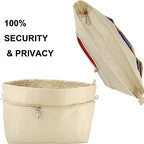 Handbag Tote Purse Organizer Insert, Small, Beige - Image 5