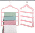 Velvet Pant Clothes Hanger Space Saving Non Slip Hanger Jean Slack Hangers | Multiple Velvet Hanger Closet Organizer Storage and Organization for Jeans,Scarf,Tie(Pink, 3) by Myfolrena