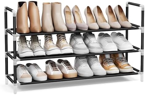 SONGMICS 3-Tier Shoe Rack, Shoe Storage for Hallway Closet by Unknown