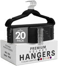 Utopia Home Velvet Hangers, Black, 20 Pack | Luxury Non-Slip Slim Pant & Coat Hangers | Strong Space-Saving Clothes Hangers | 360° Swivel Hook by UTOPIAHOME