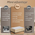 MHXW SXPN 2 Pack Bamboo Under Bed Storage Containers with Wheels, Nature | Underbed Drawer Storage with Bag, Wood Rolling Underbed Organizer for Shoes, Sheets Clothes Blanket Comforter, Under Crib Toy - Image 4