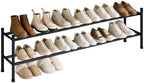 STORAGE MANIAC Long Expandable Shoe Rack, 12 Pairs Metal Wide Stackable Shoe Rack, Adjustable Shoes Shelf, Freestanding Shoes Organizer for Closet, Entryway, Hallway, Garage, Front Door, 2 Tiers by STORAGEMANIAC