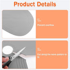 2 PCS 26.5" Lazy Susan Shelf Liner, Silicone Lazy Susan Liner, Non-Slip and Heat-Resistant, Dual Tier Pie Cut Organizer for Drawer Refrigerator Cupboard Cabinet Organizers(Gray) - Image 5