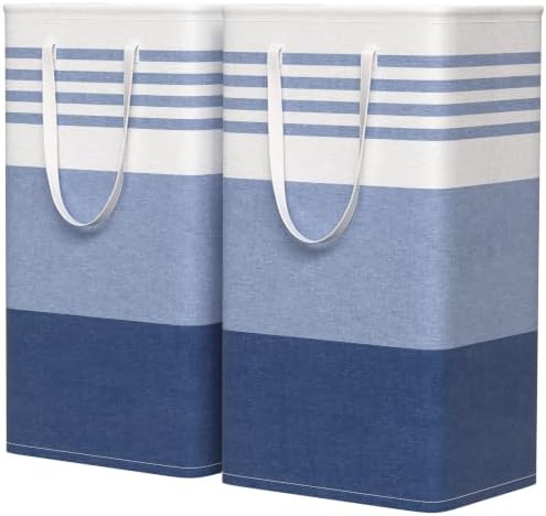 WOWBOX 2 Pack Laundry Baskets, Collapsible Dirty Clothes Laundry Hampers by WOWBOX
