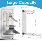 MFTEK Hanger Organizer Stacker, Magnetic Hanger Holder, Extendable Hangers Storage Rack for Washing Machine Closet Laundry Room Organization, Metal Stand Rack for Adult Kids Velvet Hangers (White) - Image 3