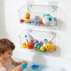 Bath Toy Storage Holder, 2 Pack Clear Bathtub Shower Caddy Shower Organizer by Eunion