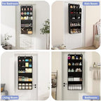 FENTEC 1 Pack Over-the-Door-Shoe-Organizers, Hanging Shoe Organizer with Large Pocket Shoe Holder Hanging Shoe Rack for Closet Shoe Organizer for Wall, Over Door Organizer with 15 Pockets Black - Image 5