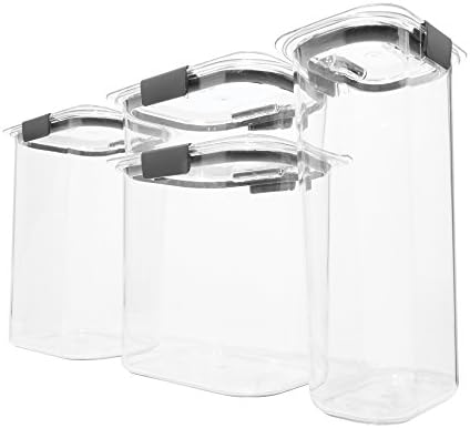 Rubbermaid Brilliance Pantry Food Storage Container Set, BPA-Free, Airtight & Leak-Proof, Clear, 8-Piece, Dishwasher Safe - Image 2