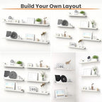 upsimples Floating Shelves for Wall Decor and Storage, White, 6Pcs 23.6'' - Image 4