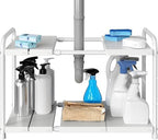 Simple Houseware Under Sink 2-Tier Heavy Duty Expandable Organizer, White by SimpleHouseware