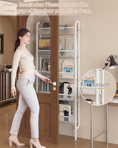 UMDONX Narrow 5-Tier Behind-the-Door Bathroom Storage Rack - Image 3