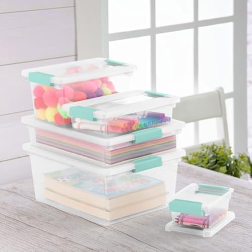 Sterilite Clip Box, Stackable Clear Plastic Bins- Deep, 8-Pack - Image 6