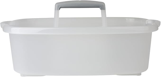 Casabella Plastic Multipurpose Cleaning Storage Caddy with Handle, 1.5-Gallon, Clear by Casabella