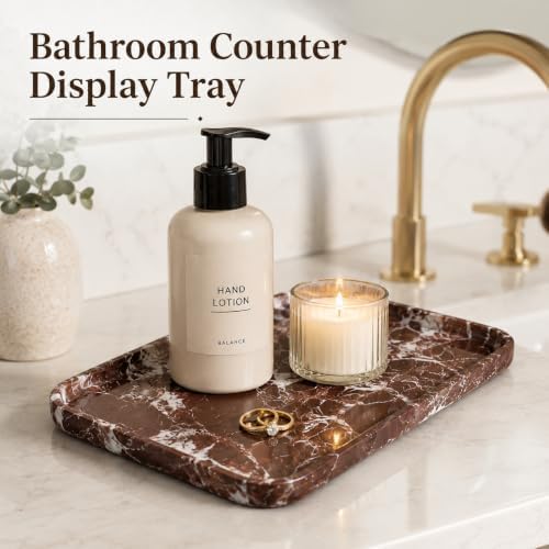 Purple Red Marble Vanity Tray for Jewelry 9.84in - Image 6