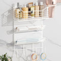 3 Tier Hair Tool Organizer Wall Mount, curling iron holder Basket, White by VITVITI