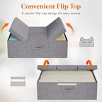 Lifewit 100L Under Bed Storage Containers, 11.8 Inch Tall Underbed Clothes Storage Organizer Bin with Sturdy Sidewalls, Bottom, 3 Lids, Deep Storage Drawer for Clothes, Shoes, Blankets, Pillows 2 Pack - Image 5
